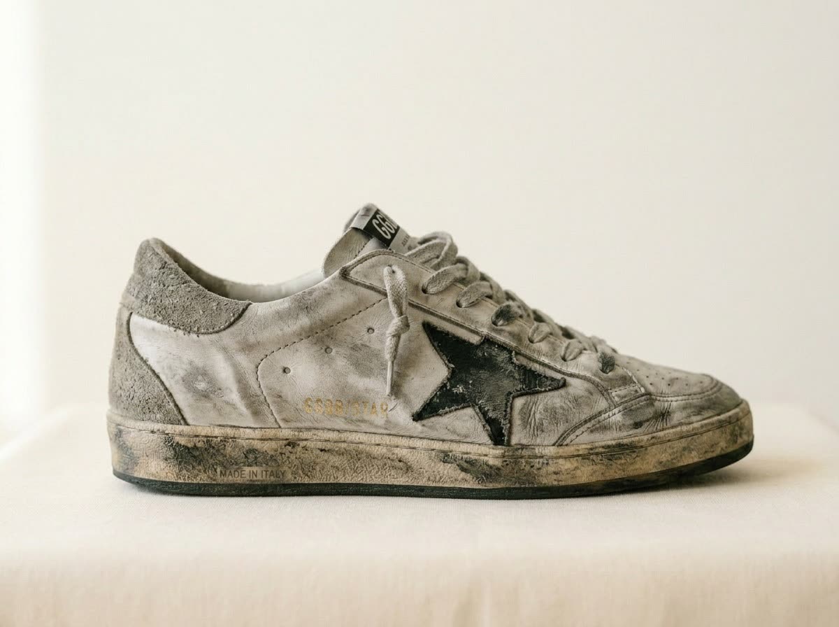 Sneaker oversize — prima del restauro